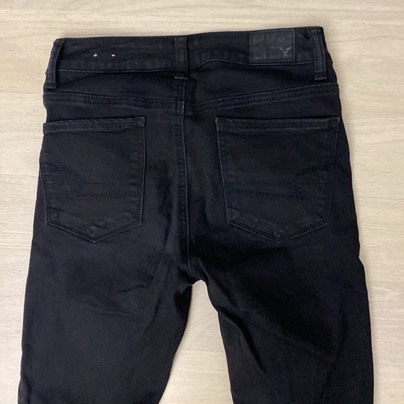 American Eagle - Size 0 Short - Super Super Stretch - Black Jeans - Picture 4 of 6